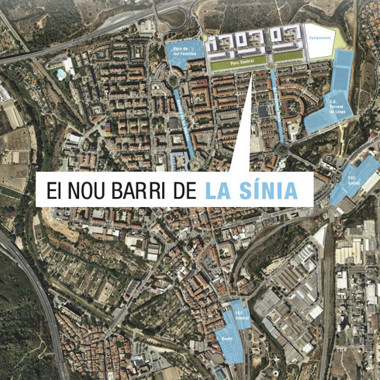 Mapa nou barri de la Sínia